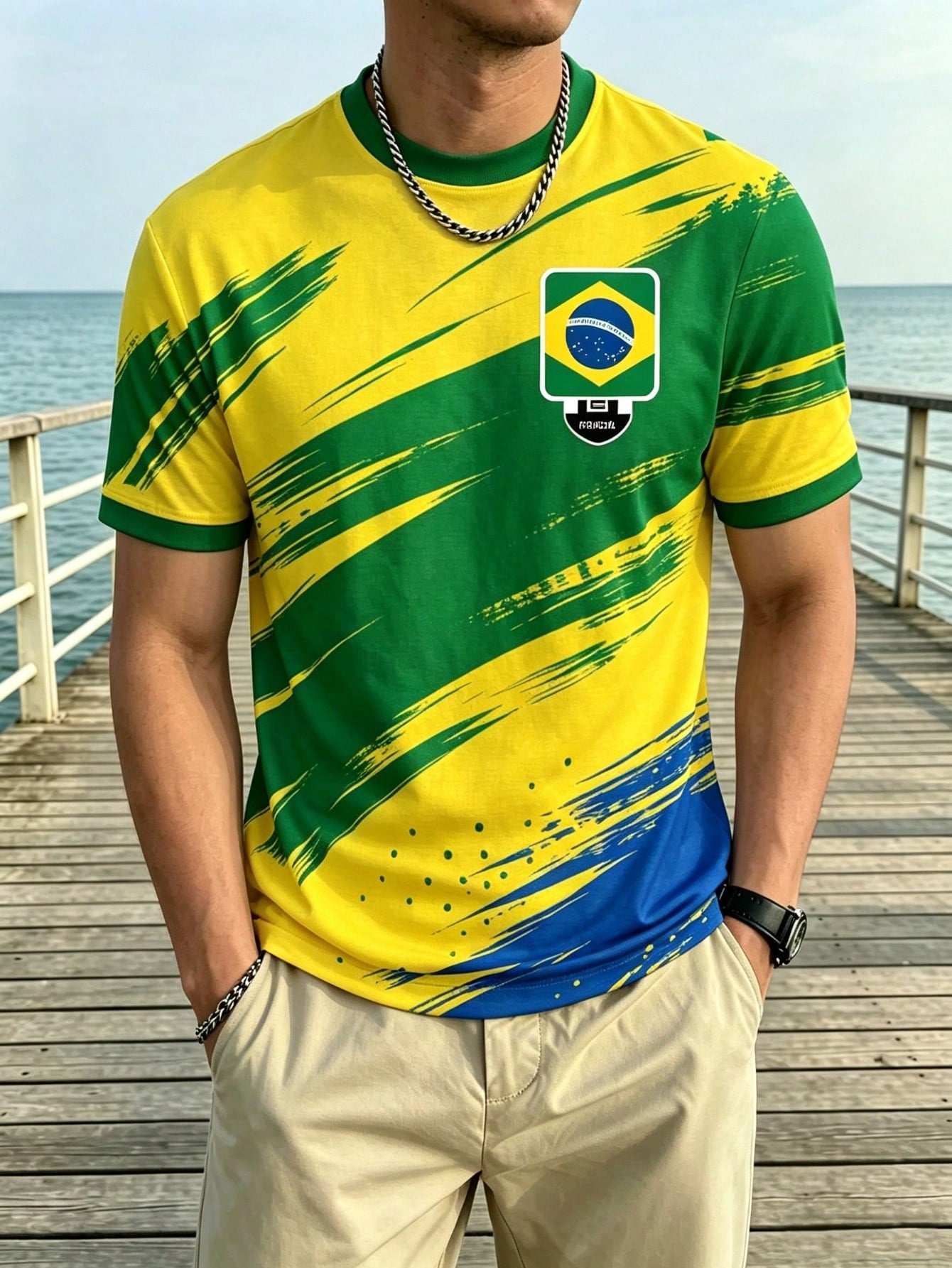 Brazil National Team 2026 Retro Football Jersey Men's T-Shirt