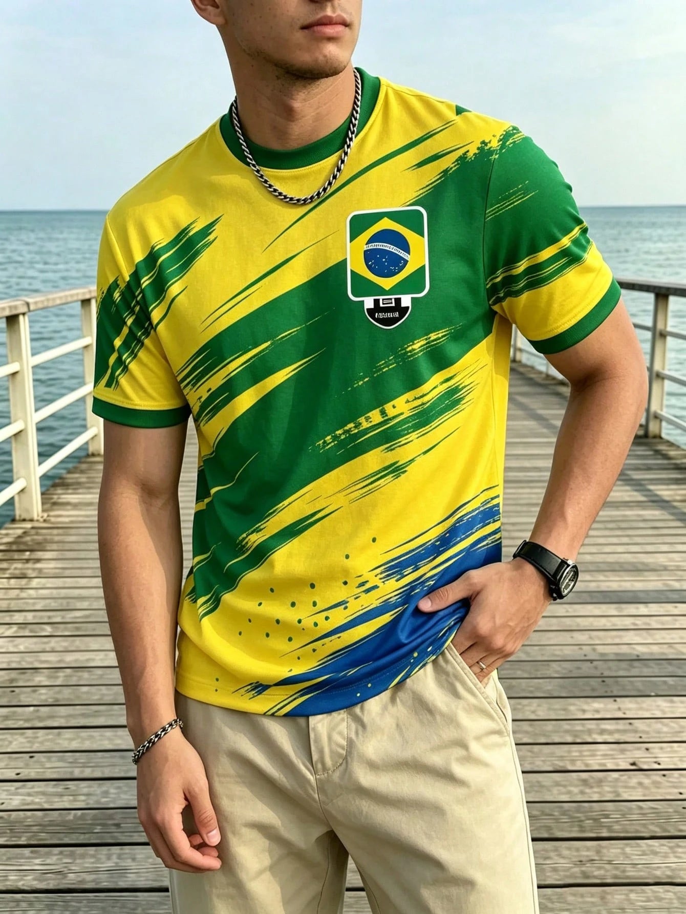 Brazil National Team 2026 Retro Football Jersey Men's T-Shirt