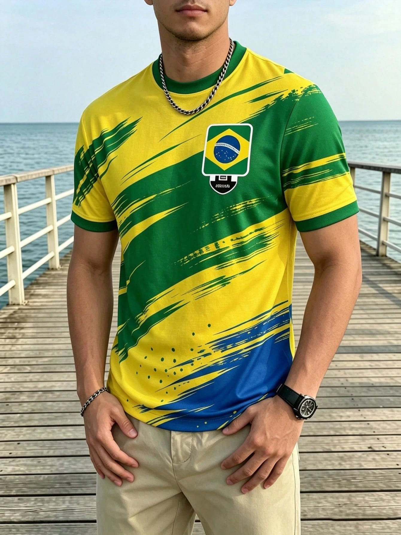 Brazil National Team 2026 Retro Football Jersey Men's T-Shirt