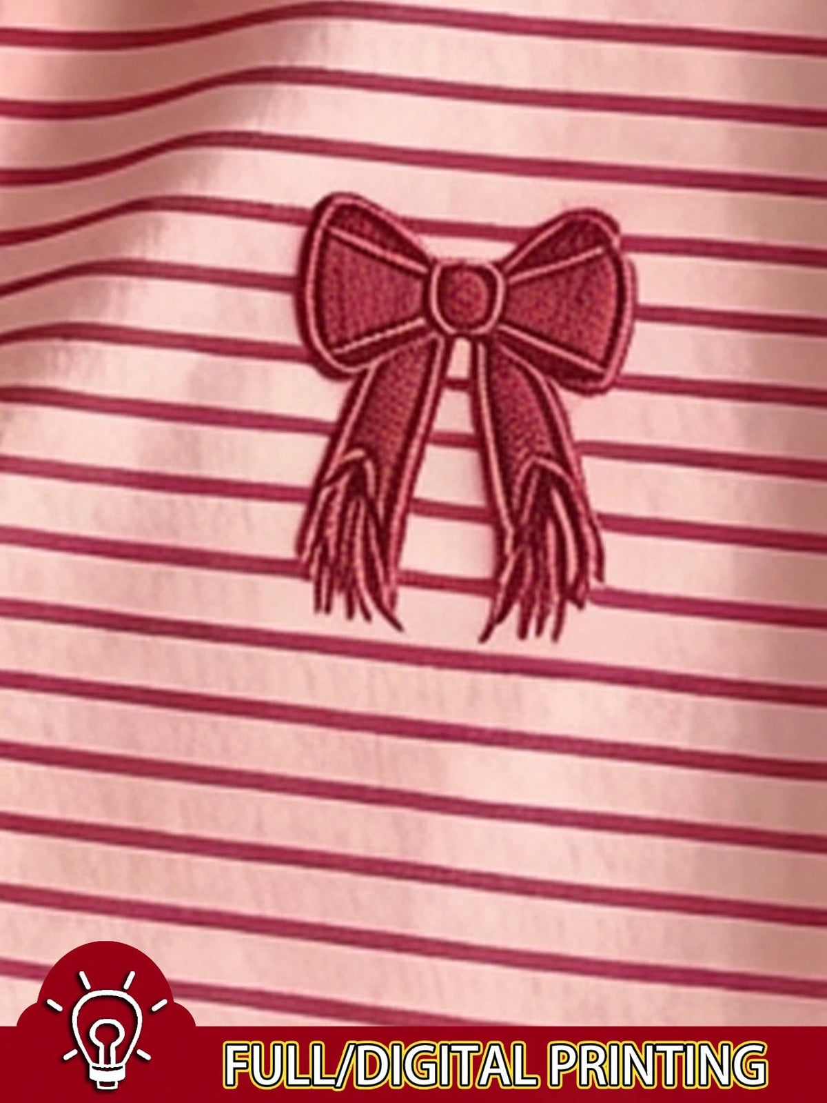 Women's Digital Print Collared Slim Fit Short Sleeve T-Shirt