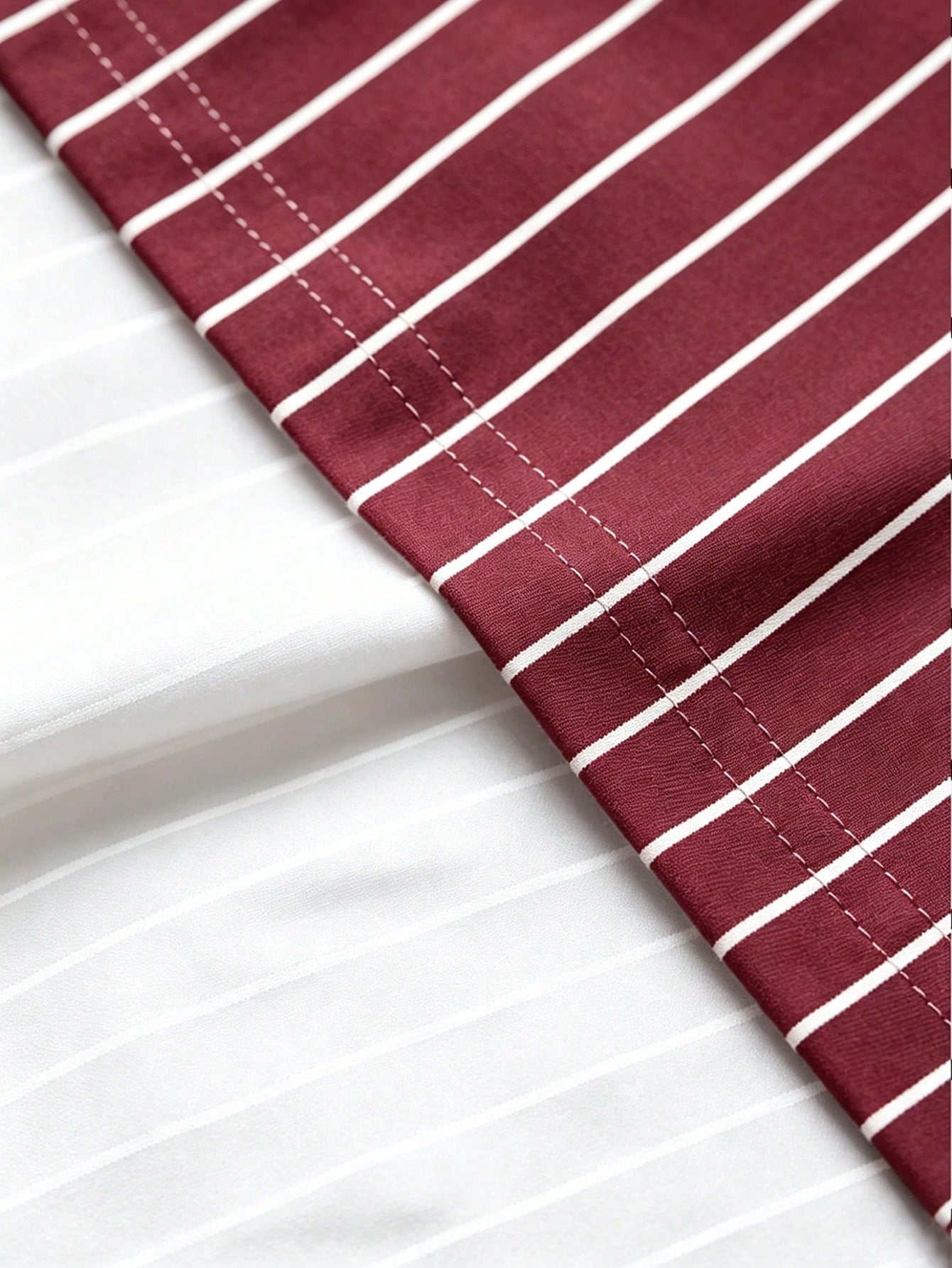 Manfinity EMRG Men's Casual Striped Letter Print Short Sleeve Polo