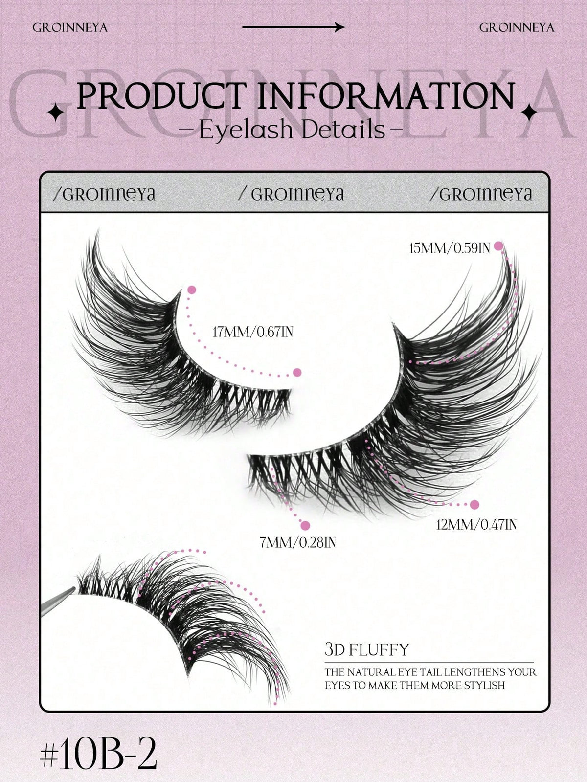 Women's Natural Look Clear Band Cat Eye False Eyelashes Set