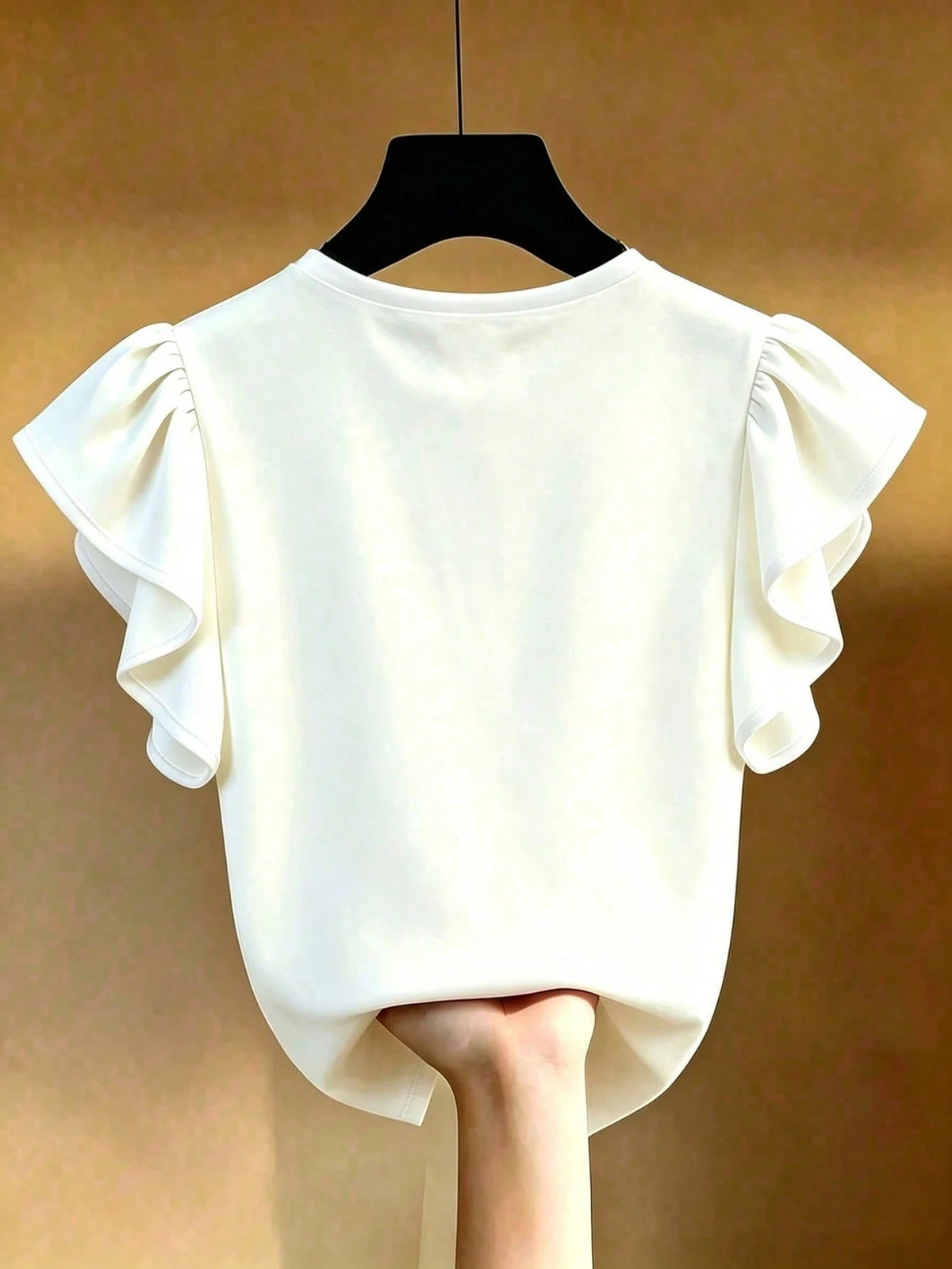 Women's Contrast Trim Butterfly Sleeve Slim Fit T-Shirt