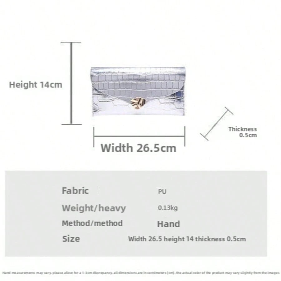 Women's Elegant Stone Texture Envelope Evening Clutch Bag
