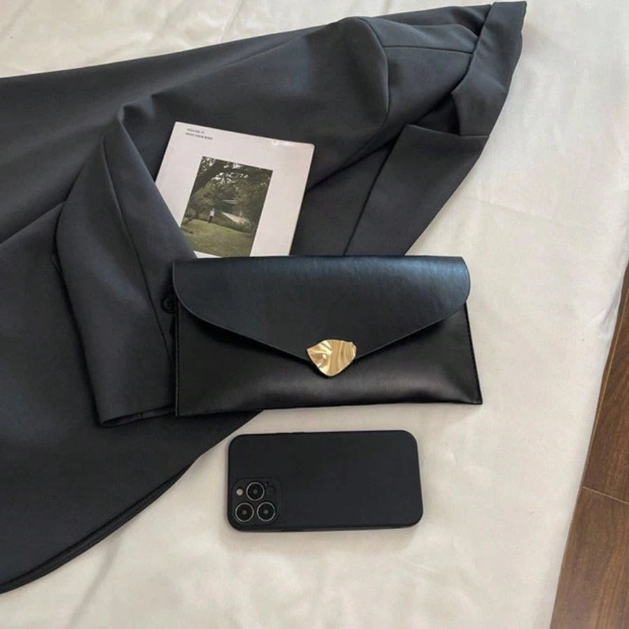 Women's Elegant Stone Texture Envelope Evening Clutch Bag