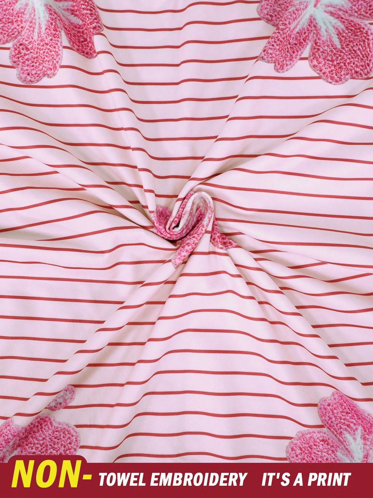 Women's Casual Pink Pattern Short Sleeve T-Shirt