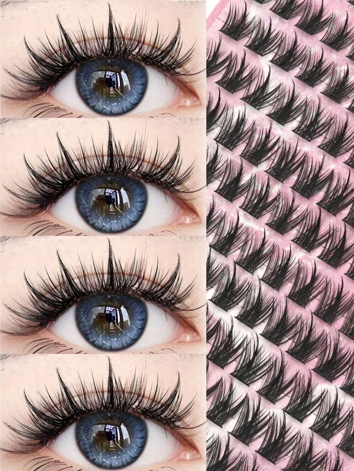 Women's 156 Clusters Fluffy False Eyelashes Set