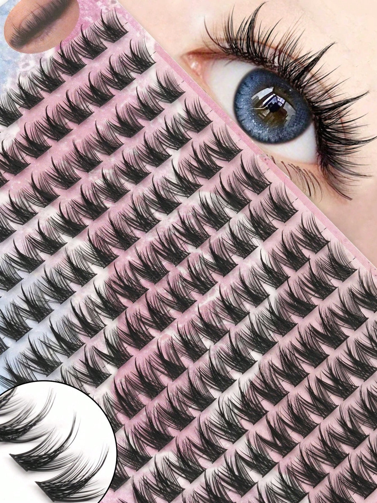 Women's 156 Clusters Fluffy False Eyelashes Set
