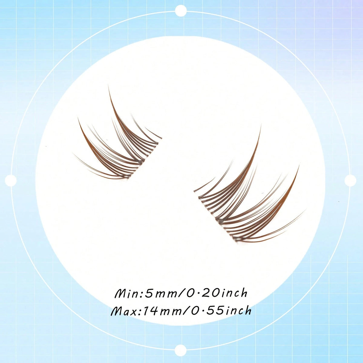 Women's 60 Clusters DIY Cat Eye Brown False Eyelash Set