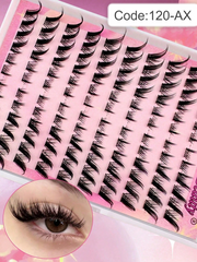 Shein Women's 120-Piece Self-Adhesive Mixed Length Cluster False Eyelash Set,Code:120-AX