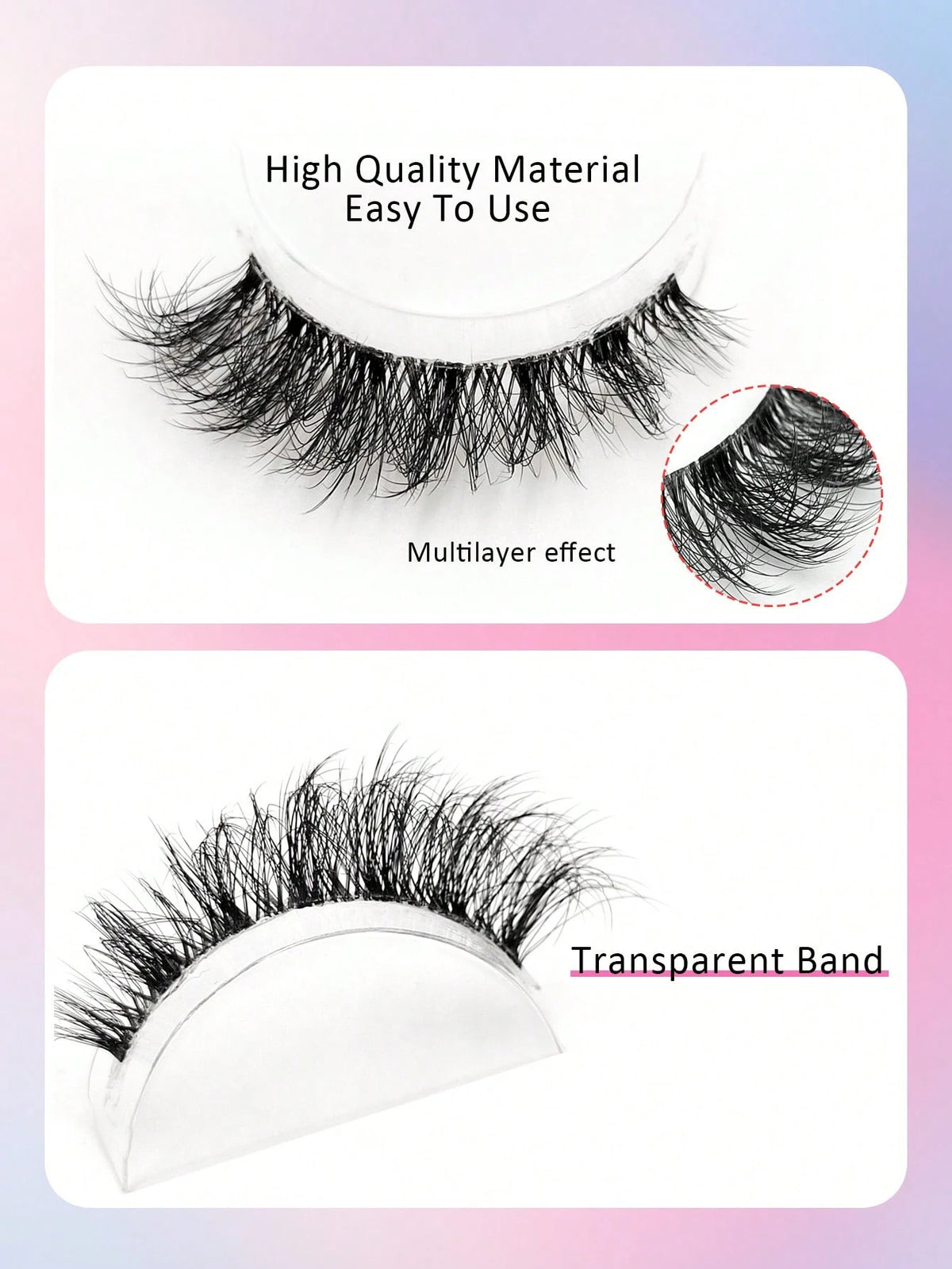 Women's 7-Pair Fluffy Synthetic Mink False Eyelash Set