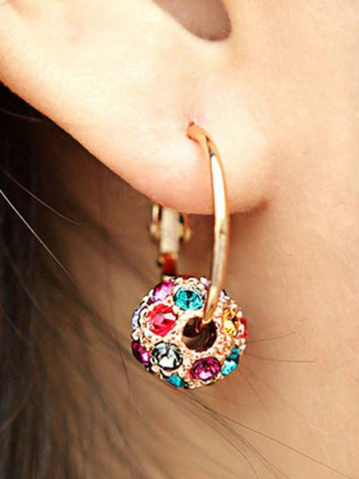 Women's Vintage Rhinestone Pearl Floral Stud Earrings