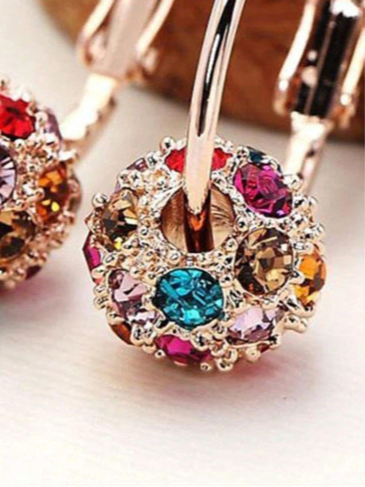 Women's Vintage Rhinestone Pearl Floral Stud Earrings