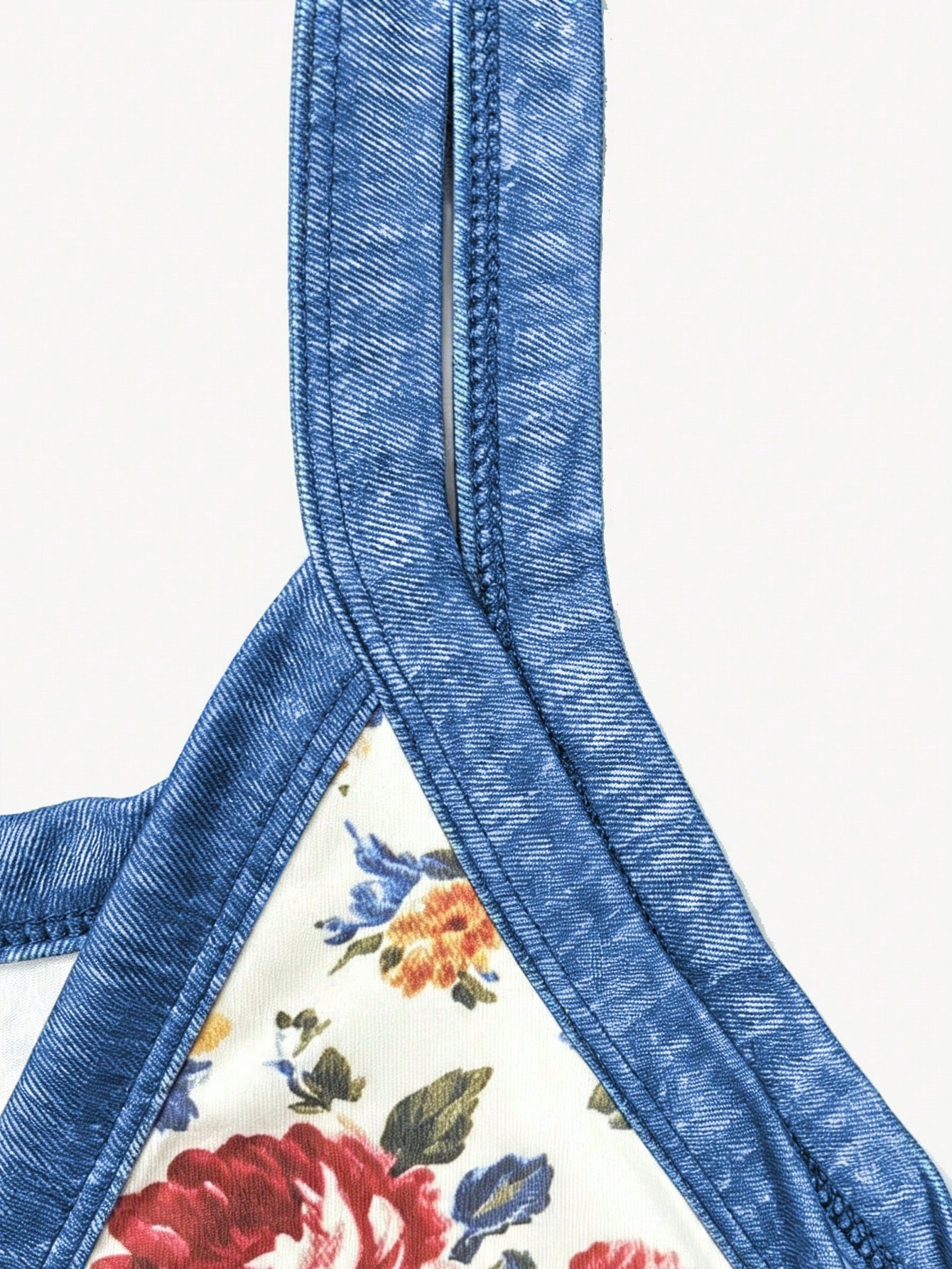 Women's Bohemian Floral Print Deep V-Neck Tank Top