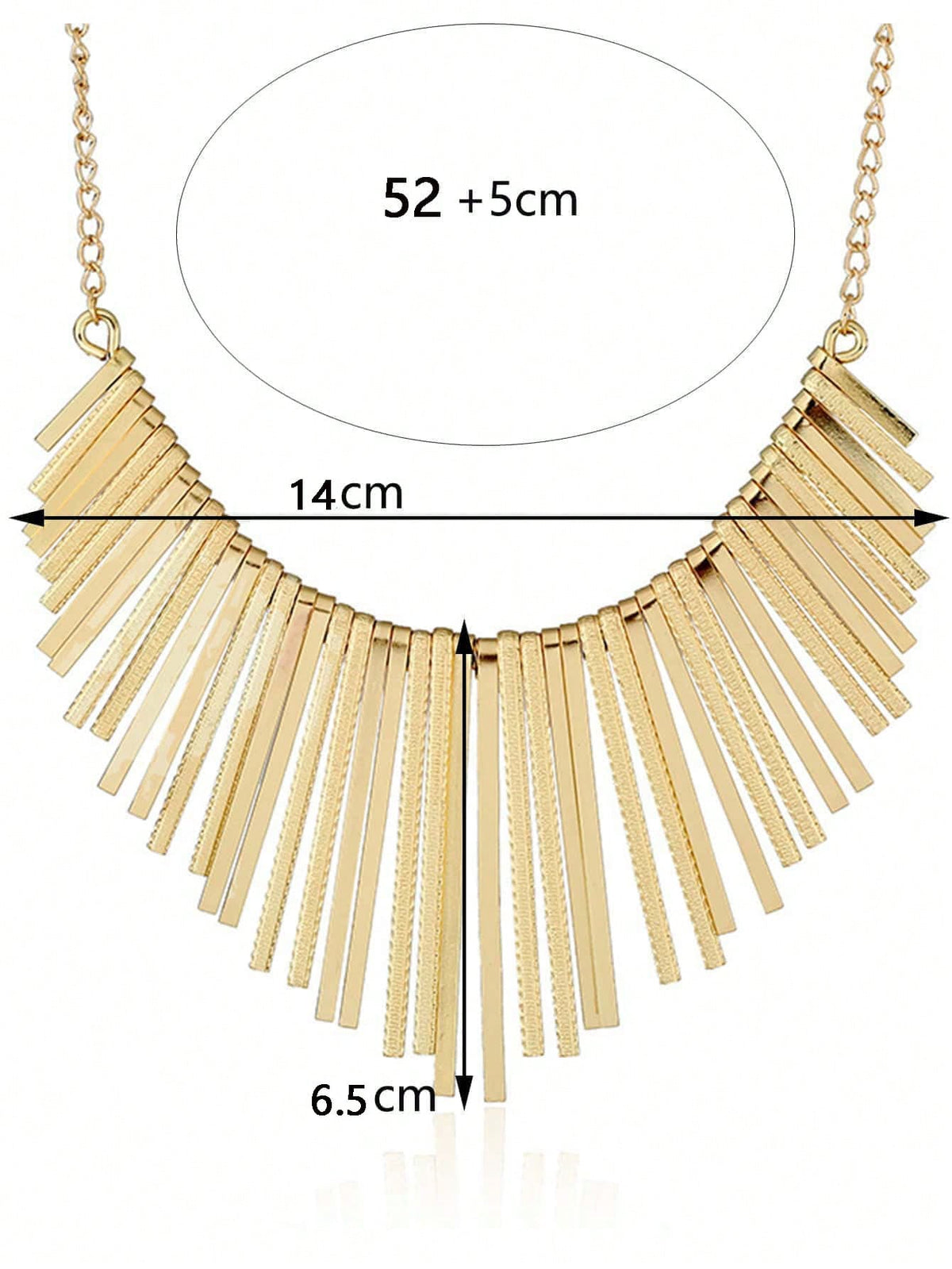 Women's Fashionable Long Floral Metallic Tassel Punk Necklace