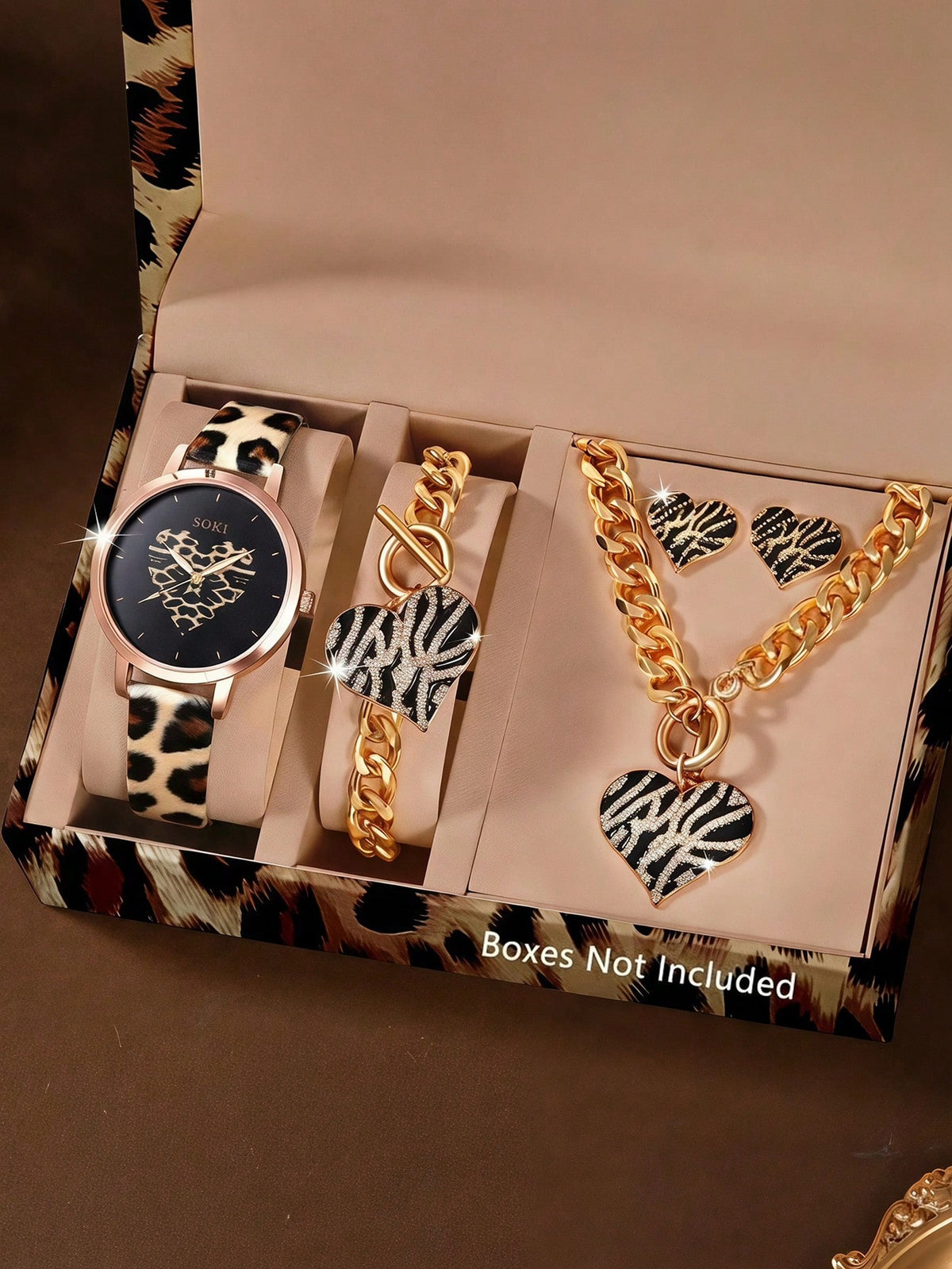 Women's Elegant Quartz Watch and Jewelry Set