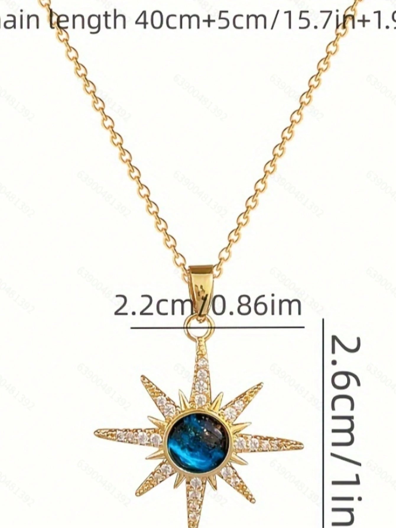 Kids' Fashion Eight-Pointed Star Pendant Necklace