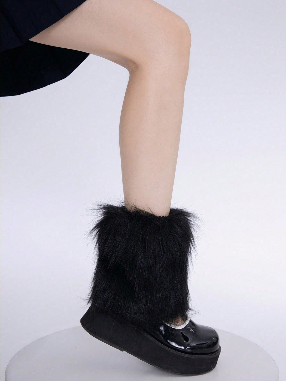 Women's Thick Faux Plush Leg Warmer Set