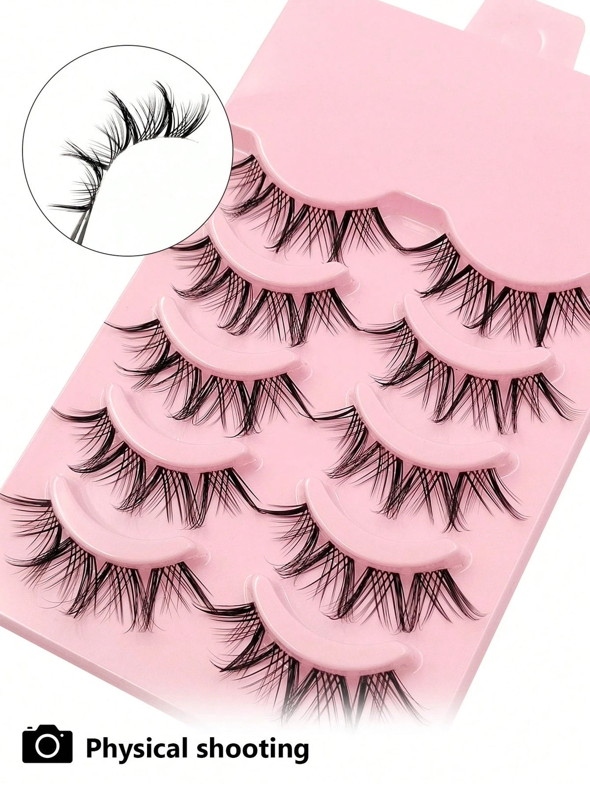 Women's 5 Pairs Anime Style Clear Band False Eyelashes Set
