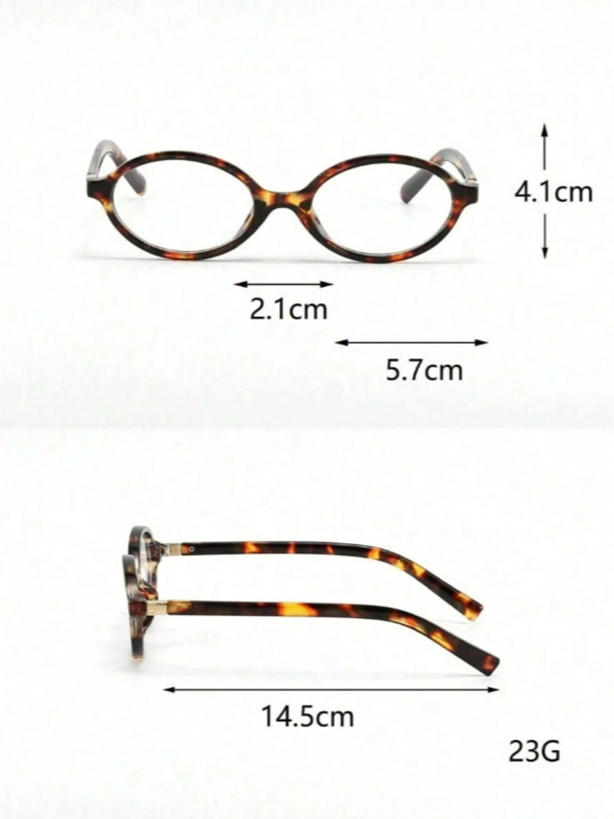 Women's Vintage Transparent Small Oval Fashion Glasses Set