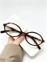 Women's Vintage Transparent Small Oval Fashion Glasses Set