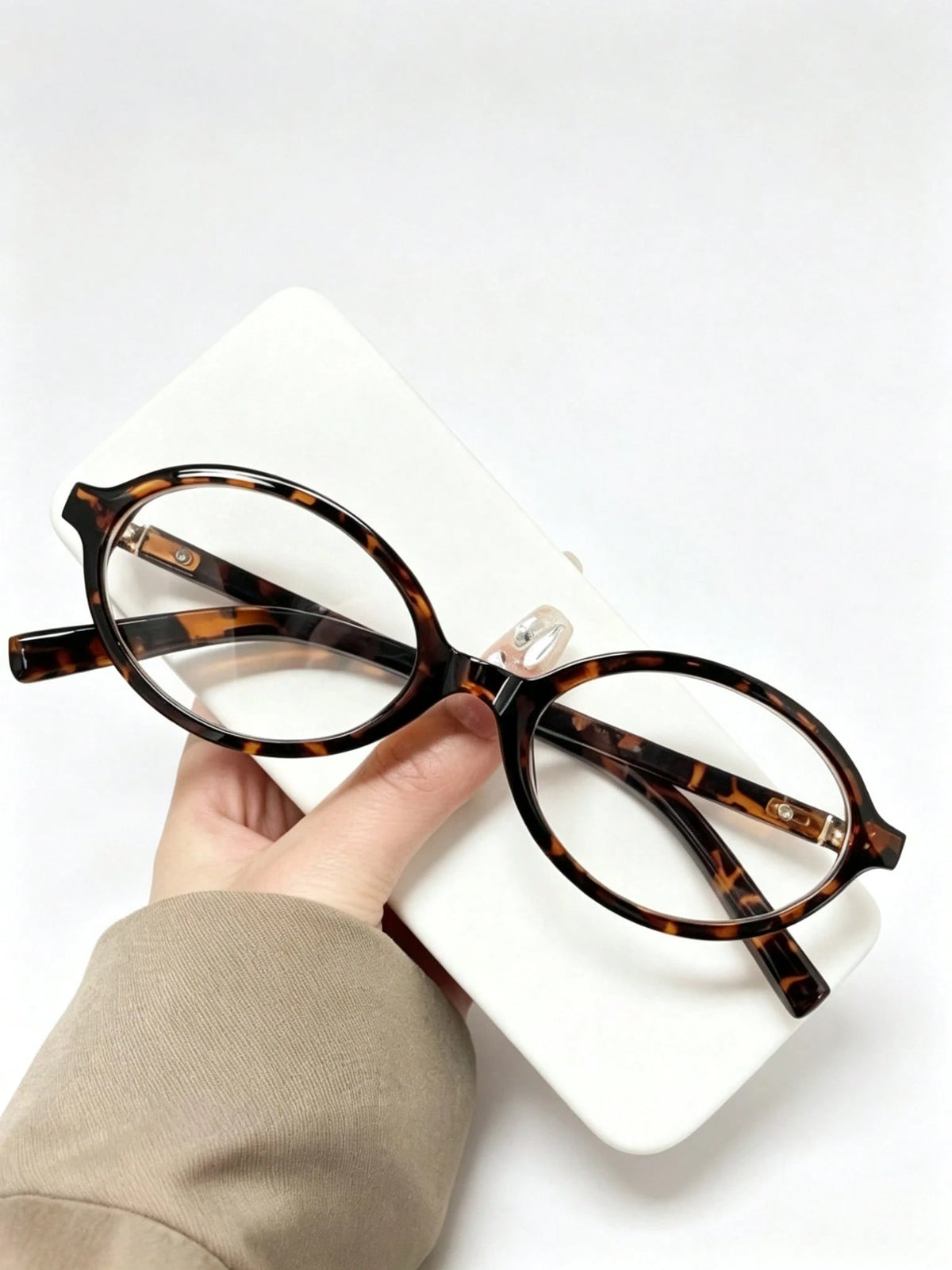Women's Vintage Transparent Small Oval Fashion Glasses Set