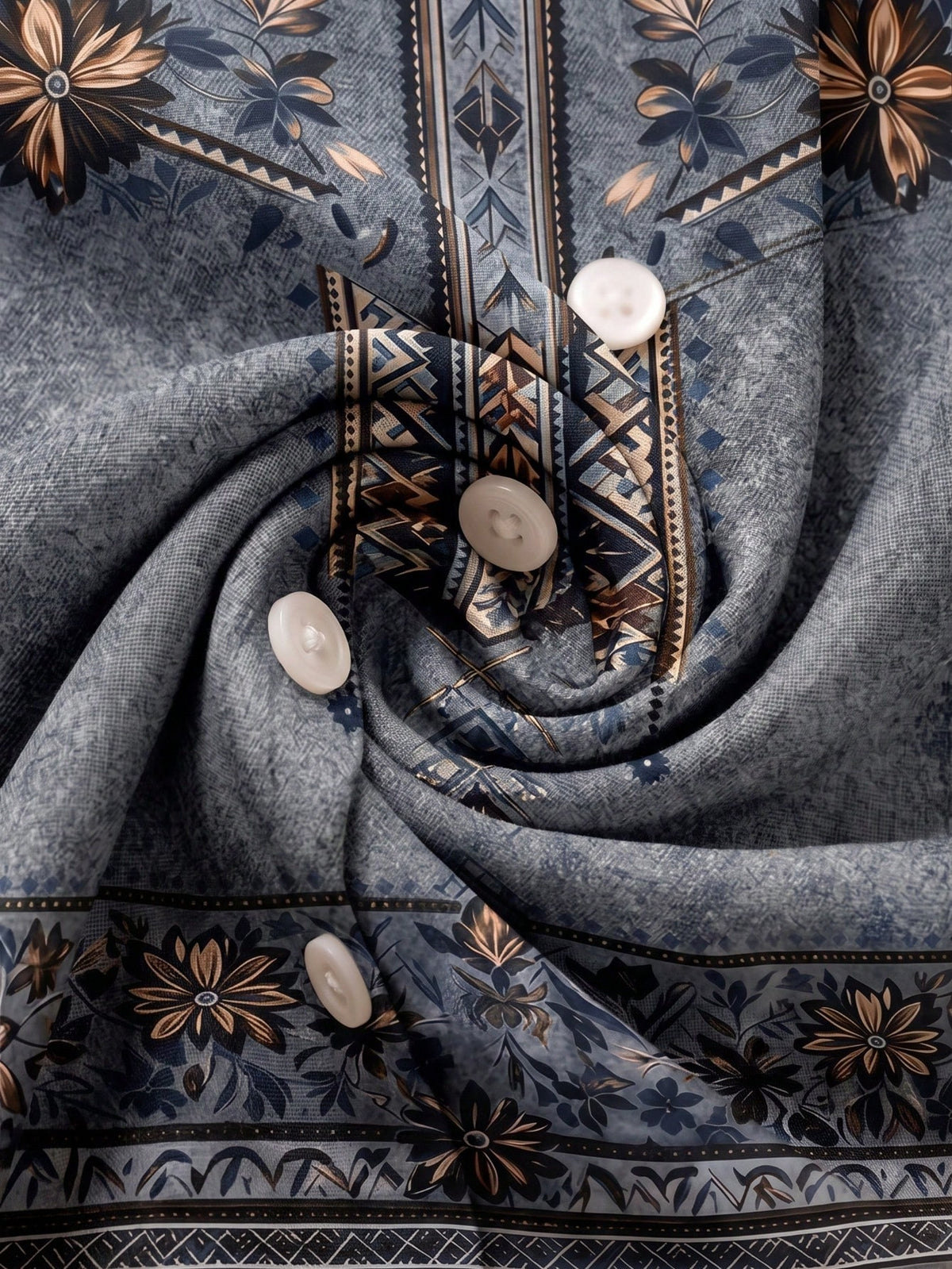 Women's Bohemian Floral Long Sleeve Shirt