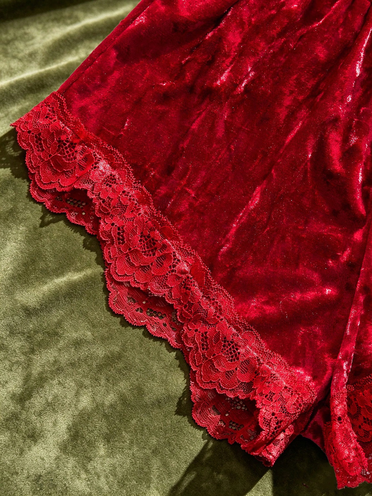 Women's Velvet V-Neck Cami Top and Shorts Pajama Set