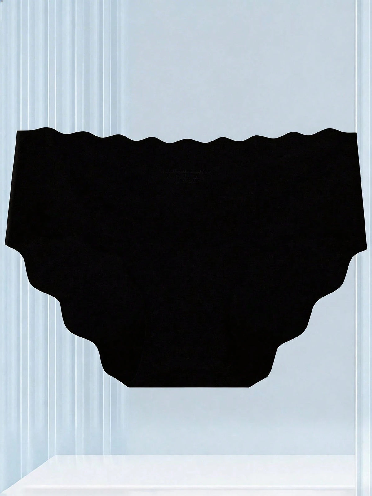 Women's Seamless Ice Silk Scalloped Trim Panties Set