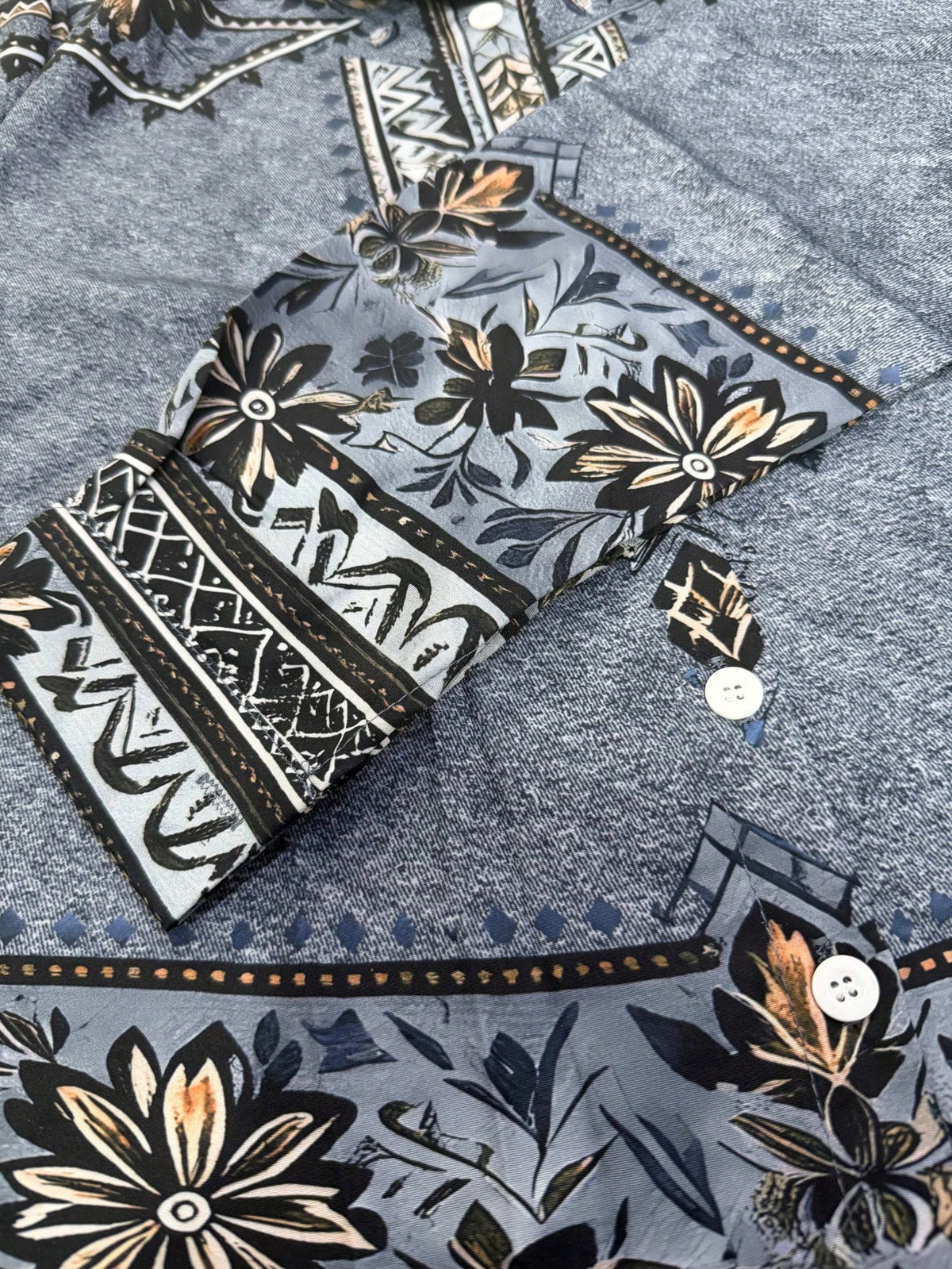 Women's Bohemian Floral Long Sleeve Shirt
