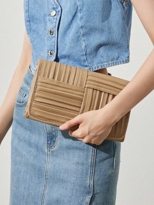 Shein Women Clutch Travel Commute Work Elegance Exquisite Textures Bag -.