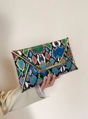 Shein 1pc Colorful PU Leather Floral Print Women's Envelope Clutch Wallet -.