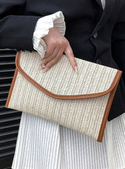Shein New European & American Style Woven Clutch -.