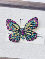 Shein Vintage Palace Style Rhinestone Inlaid Alloy Butterfly Brooch>
