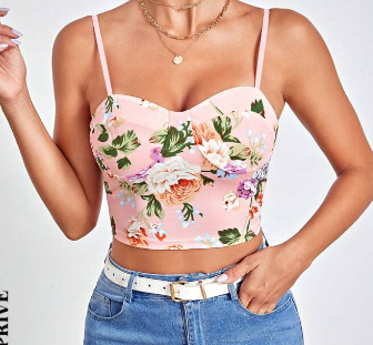 Shein Floral Print Cami Top /