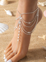 Shein Metal Layered Chain Anklet>