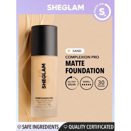 Sheglam Complexion Pro Long Lasting Breathable Matte Foundation, Sand -.