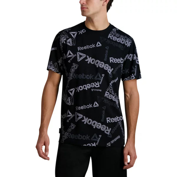 Reebok Men's All Over Logo Graphic T-Shirt, XL */#