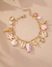 Shein Summer Ocean Life Theme Charm Bracelet>