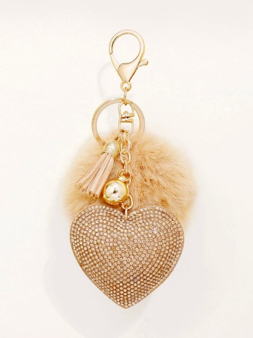 Shein Fashion 1pc Lipstick, Sunglasses & Lips Multi-Charm Keychain Elegant Bag Accessory >