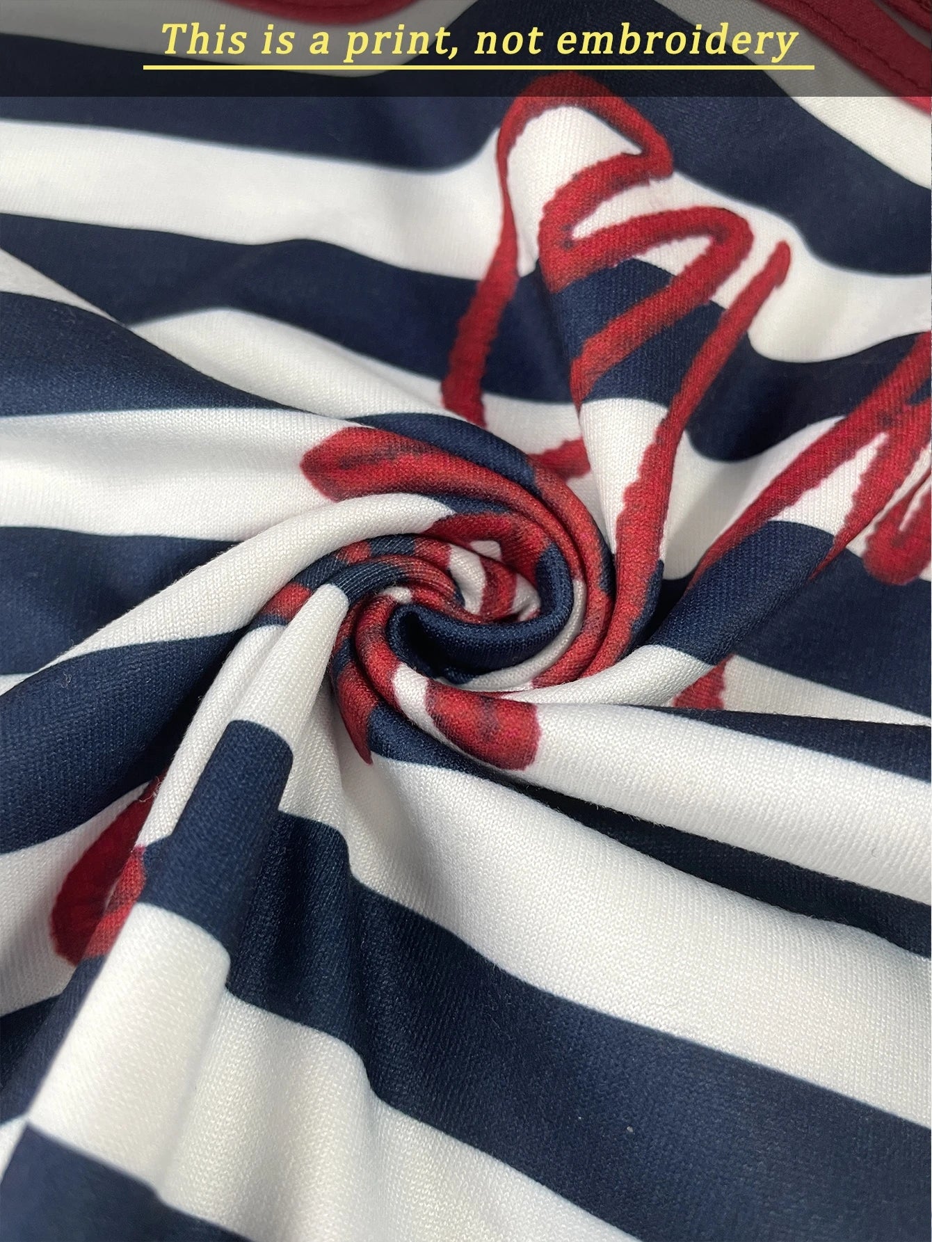 Women's Striped Shrimp Print Fitted Camisole Top