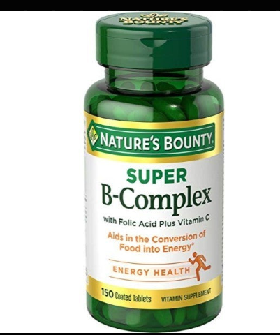 204 Nature's Bounty Super B Complex w/Folic Acid plus Vitamin C (150 Coated Tablets)