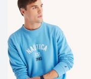 Nautica Fleece Logo Crewneck Sweatshirt, XXL +