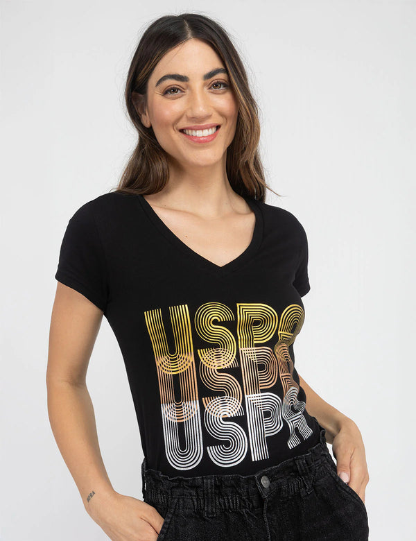 U.S. Polo Triple USPA V-Neck T-shirt, S +