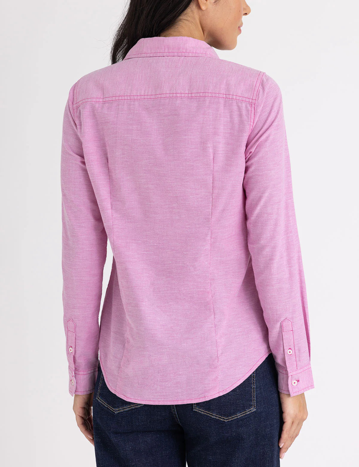 U.S. Polo Long Sleeve Solid Stretch Oxford Shirt, L -.