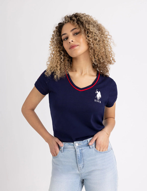 U.S. Polo Triple Crown V-Neck T-shirt, XL +
