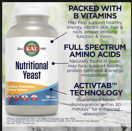 217 KAL, Nutritional Yeast, 500 Tablets