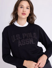 U.S. Polo Sateen Applique Graphic Crew Popover, M +