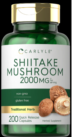 220 Shiitake Mushroom Extract | 2000mg | 200 Capsules | Non-GMO, Gluten Free | by Carlyle