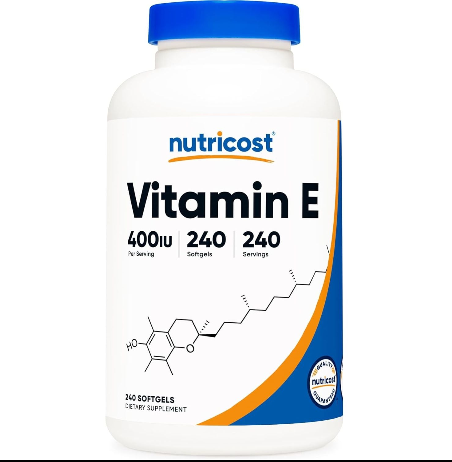228 Nutricost Vitamin E 400 IU, 240 Softgel Capsules - Gluten Free, Non-GMO +
